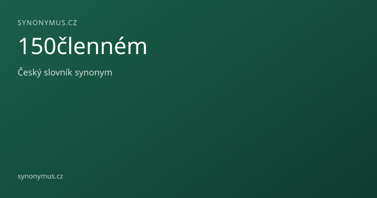 Náhled odkazu: 150členném