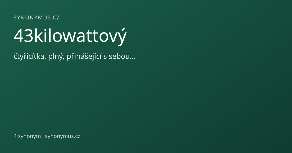 Náhled odkazu: 43kilowattový