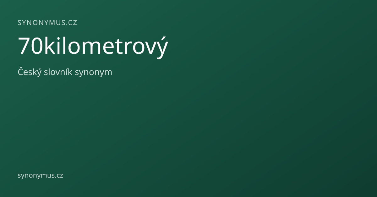 Náhled odkazu: 70kilometrový
