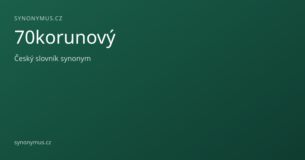 Náhled odkazu: 70korunový