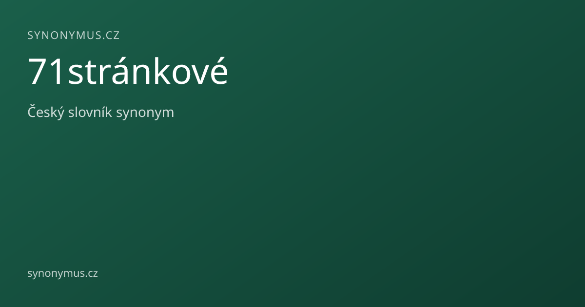 Náhled odkazu: 71stránkové