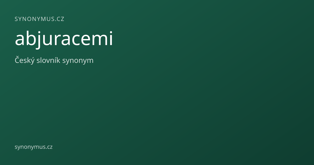 Náhled odkazu: abjuracemi