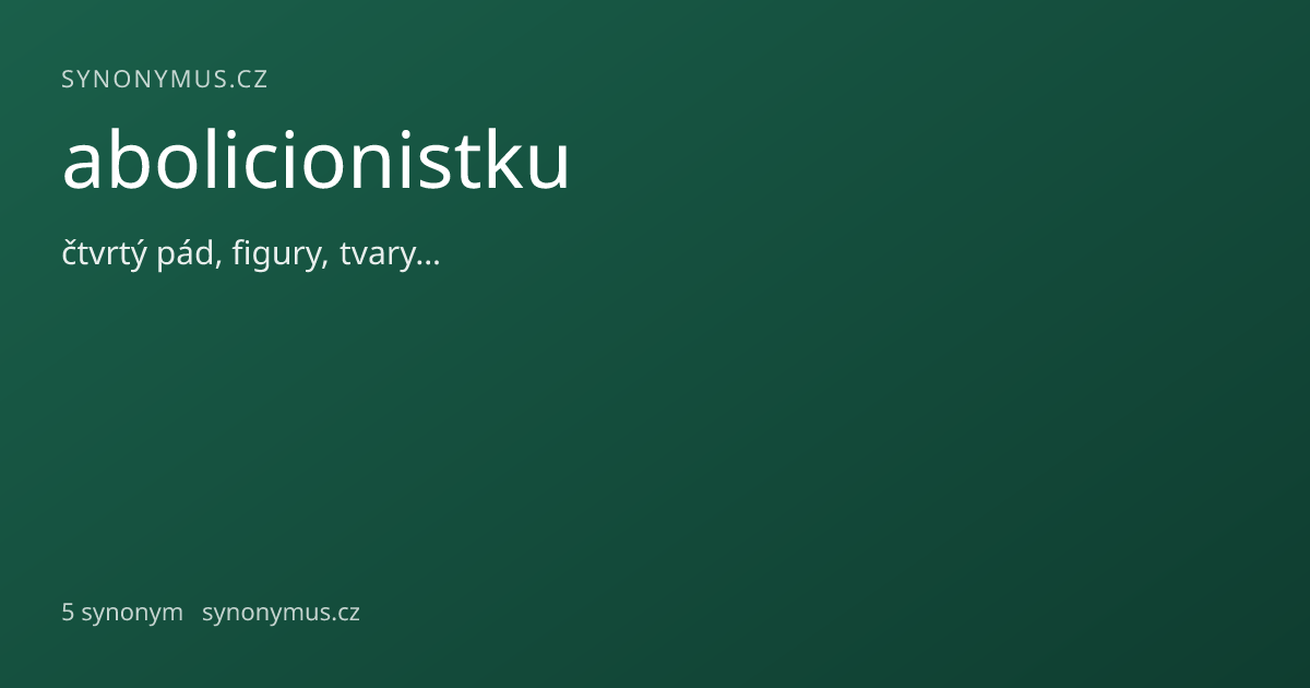 Náhled odkazu: abolicionistku