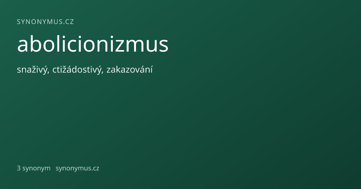 Náhled odkazu: abolicionizmus