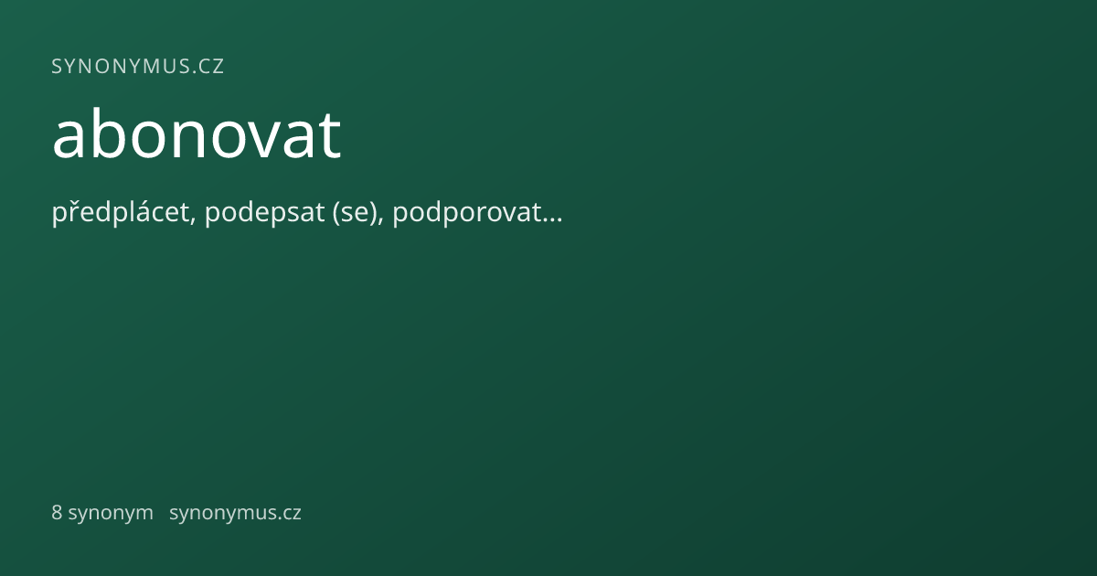 Náhled odkazu: abonovat
