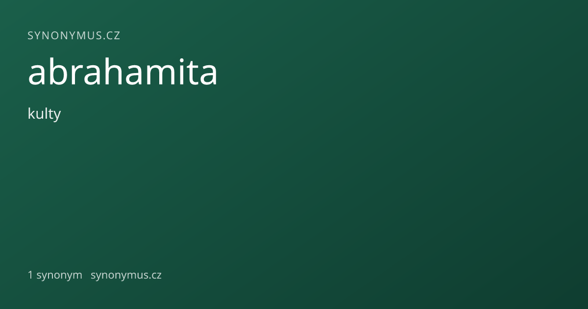 Náhled odkazu: abrahamita