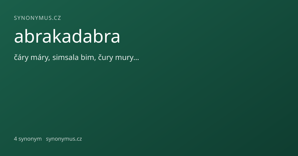 Náhled odkazu: abrakadabra