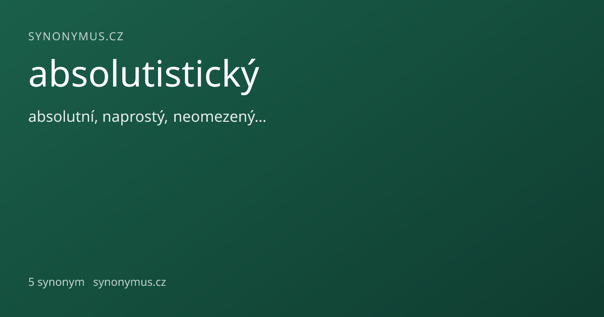 Náhled odkazu: absolutistický