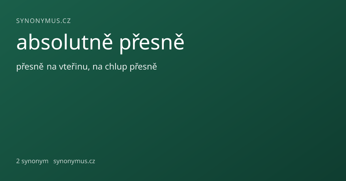 Náhled odkazu: absolutně přesně
