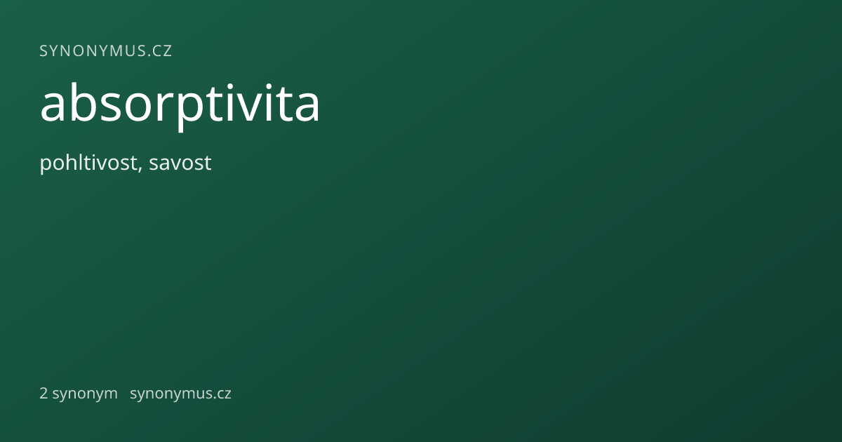 Náhled odkazu: absorptivita