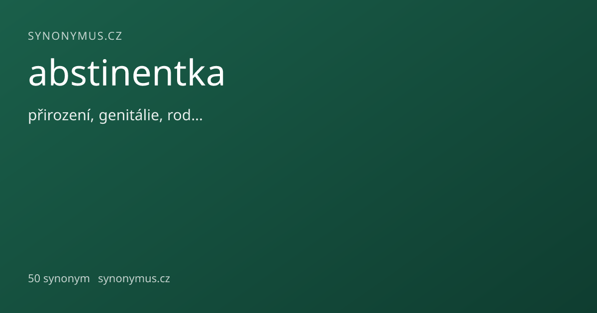 Náhled odkazu: abstinentka