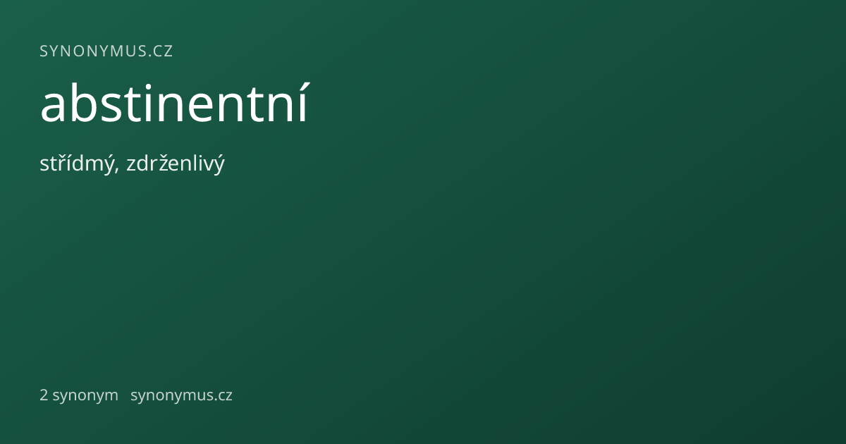 Náhled odkazu: abstinentní
