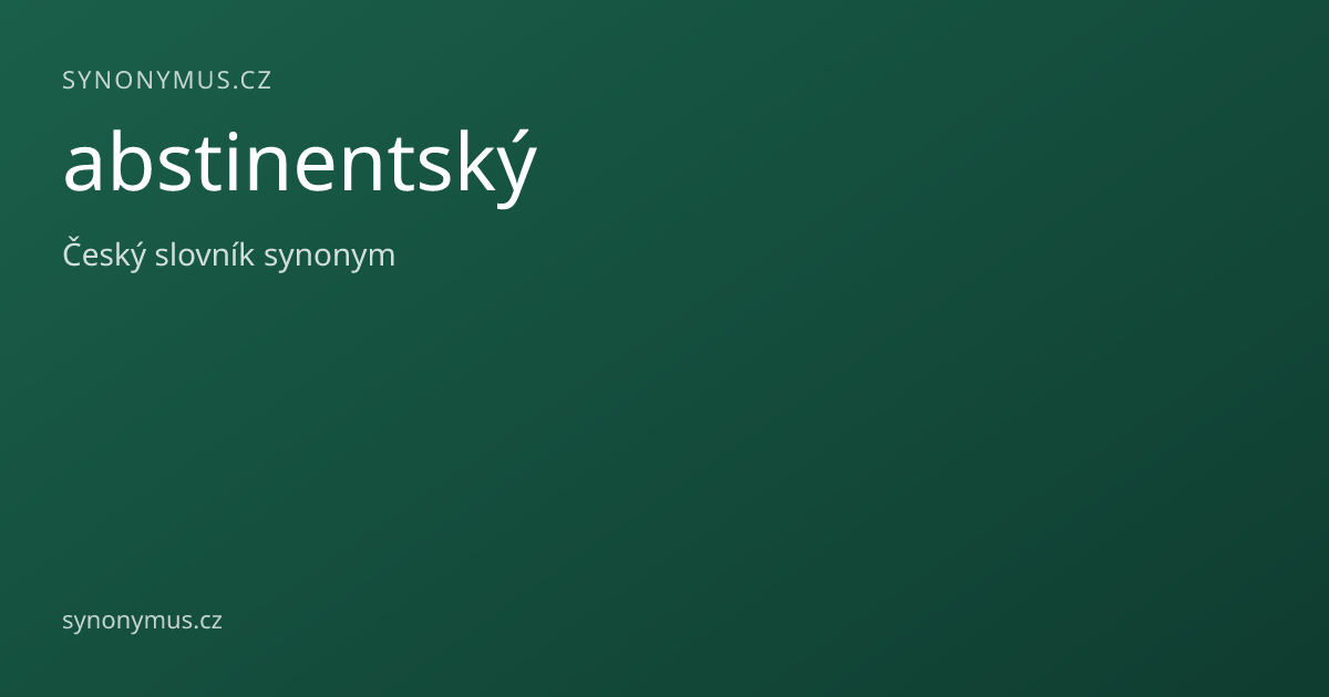 Náhled odkazu: abstinentský