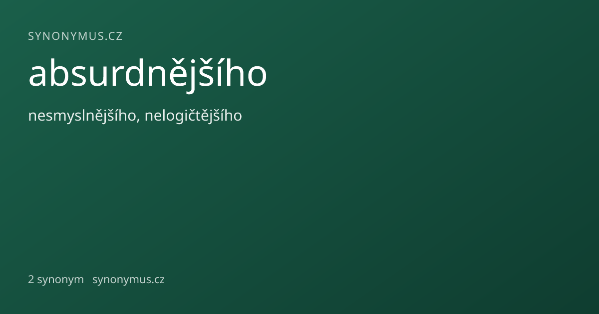 Náhled odkazu: absurdnějšího