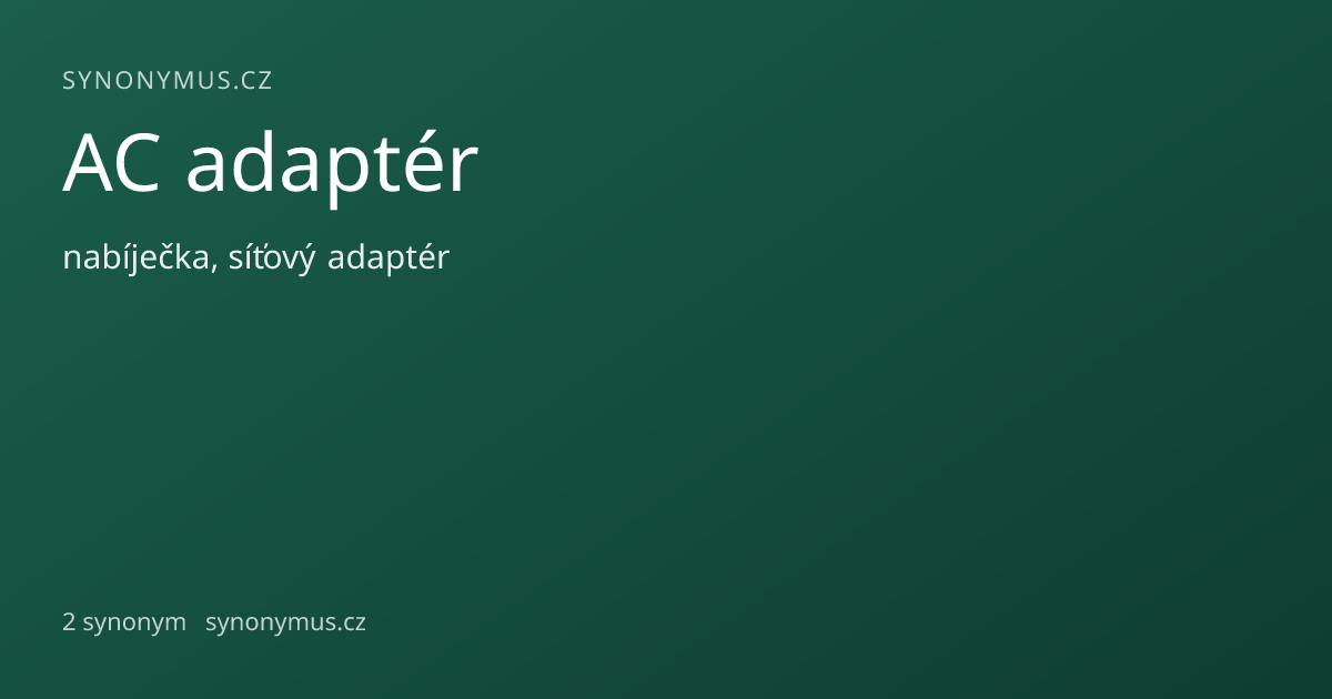 Náhled odkazu: AC adaptér