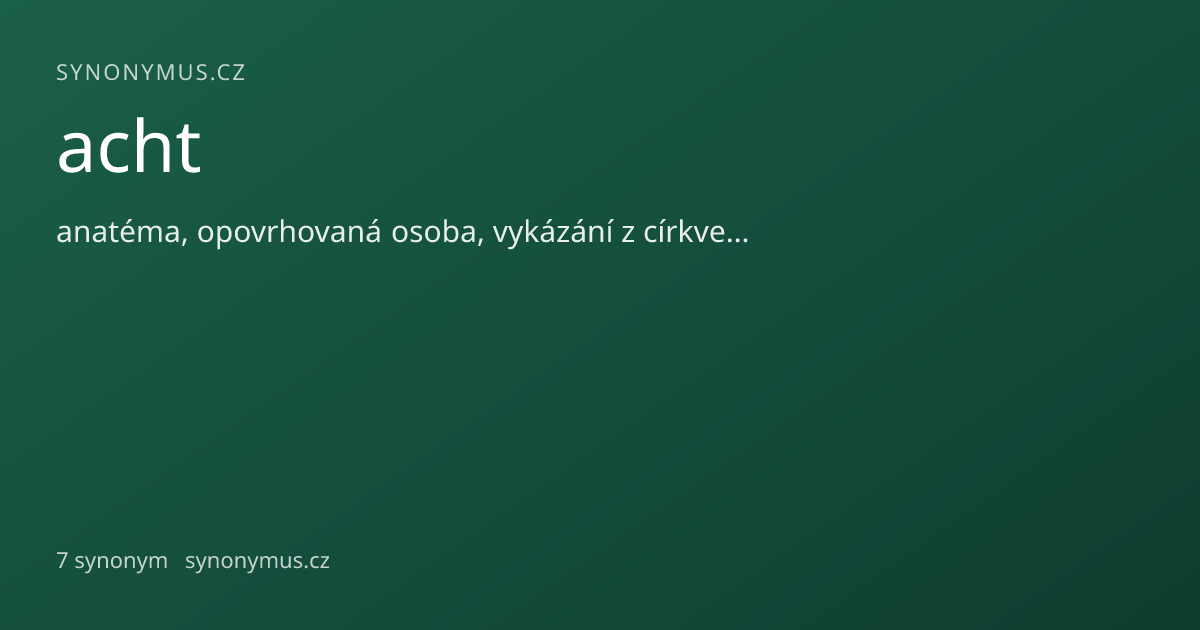 Náhled odkazu: acht