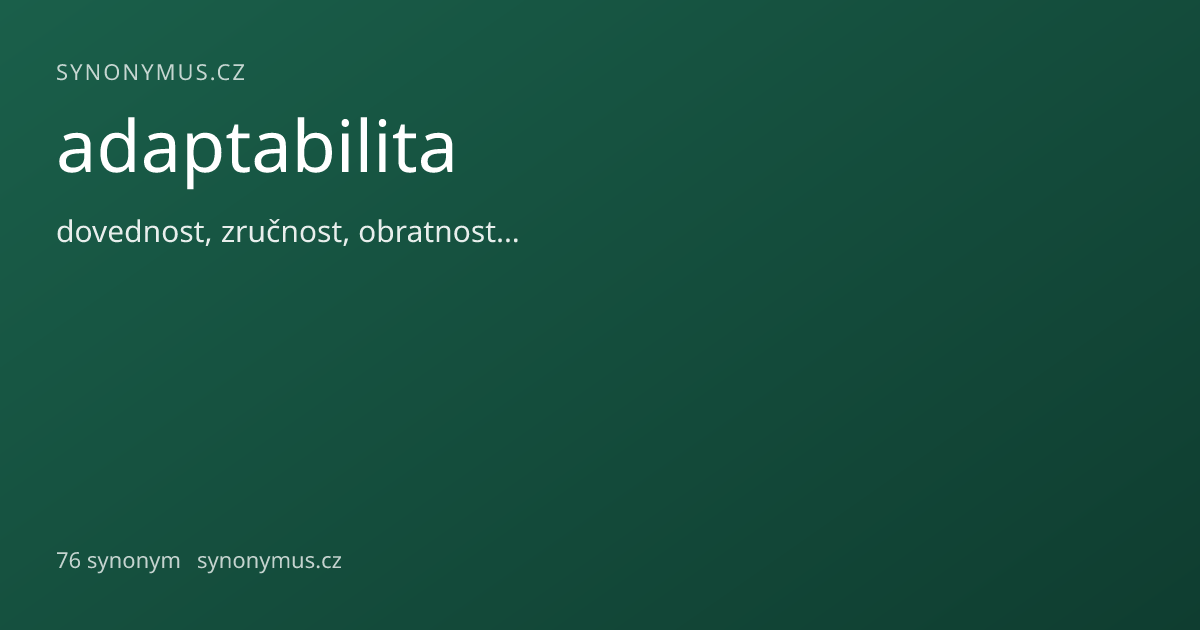 Náhled odkazu: adaptabilita