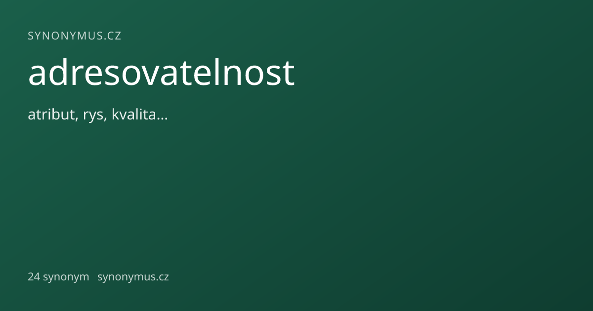 Náhled odkazu: adresovatelnost