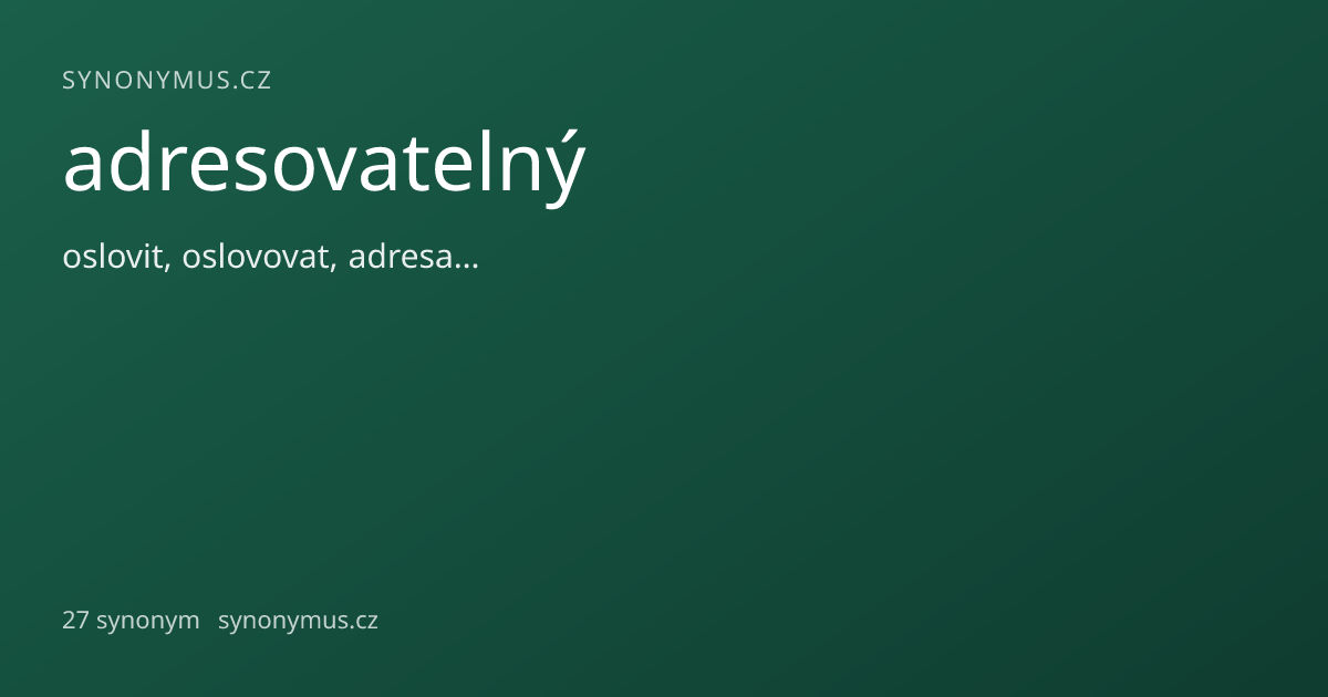 Náhled odkazu: adresovatelný