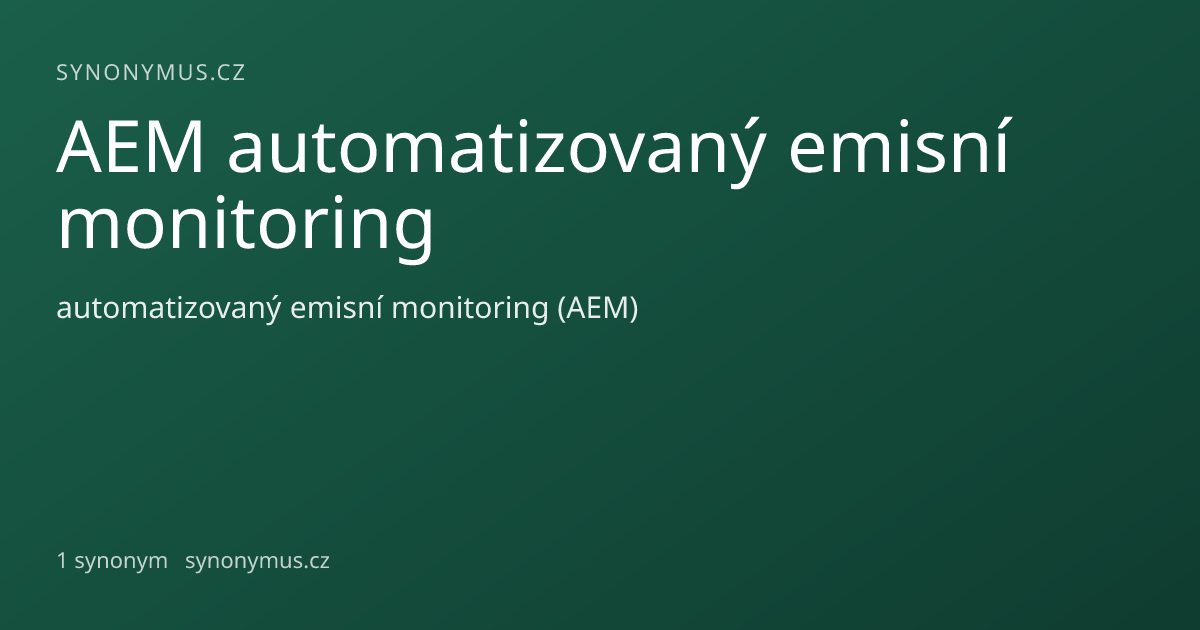 Náhled odkazu: AEM automatizovaný emisní monitoring