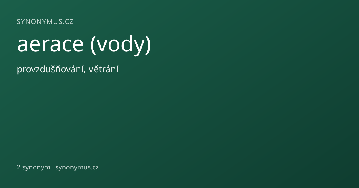 Náhled odkazu: aerace (vody)