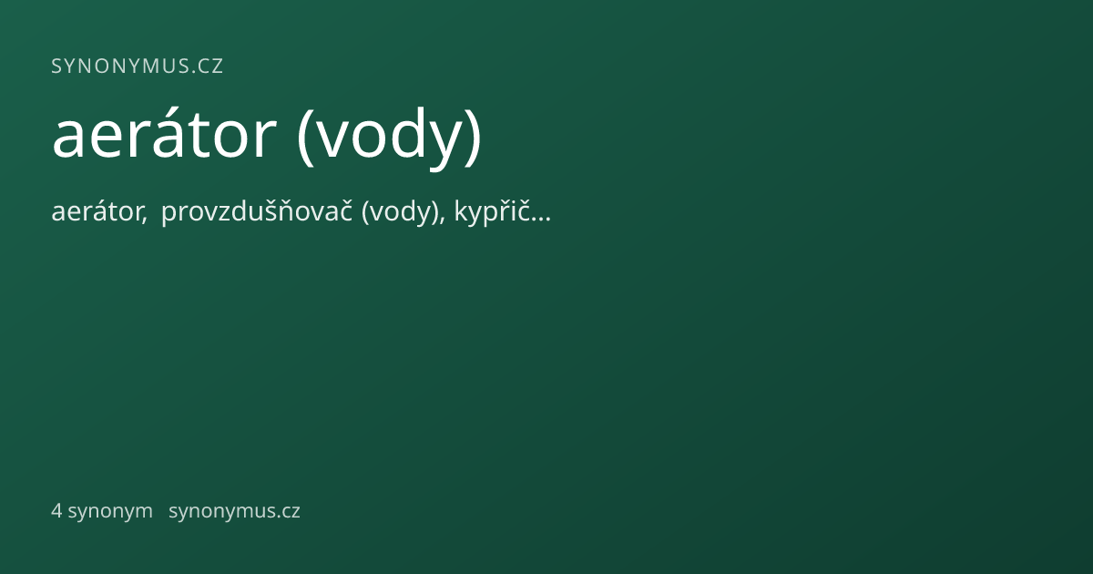 Náhled odkazu: aerátor (vody)
