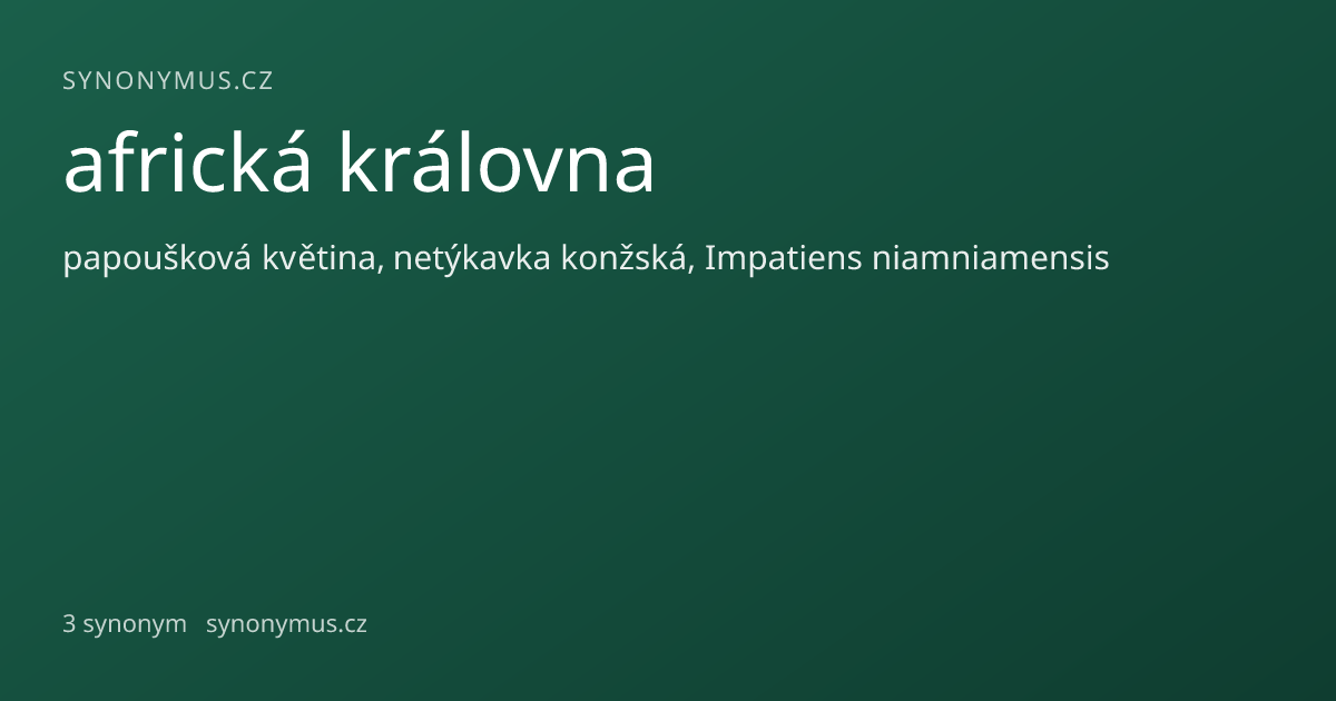 Náhled odkazu: africká královna