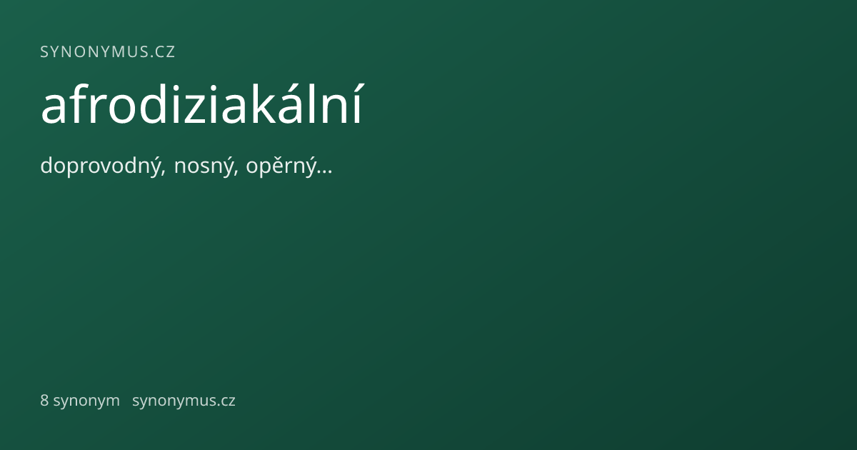 Náhled odkazu: afrodiziakální