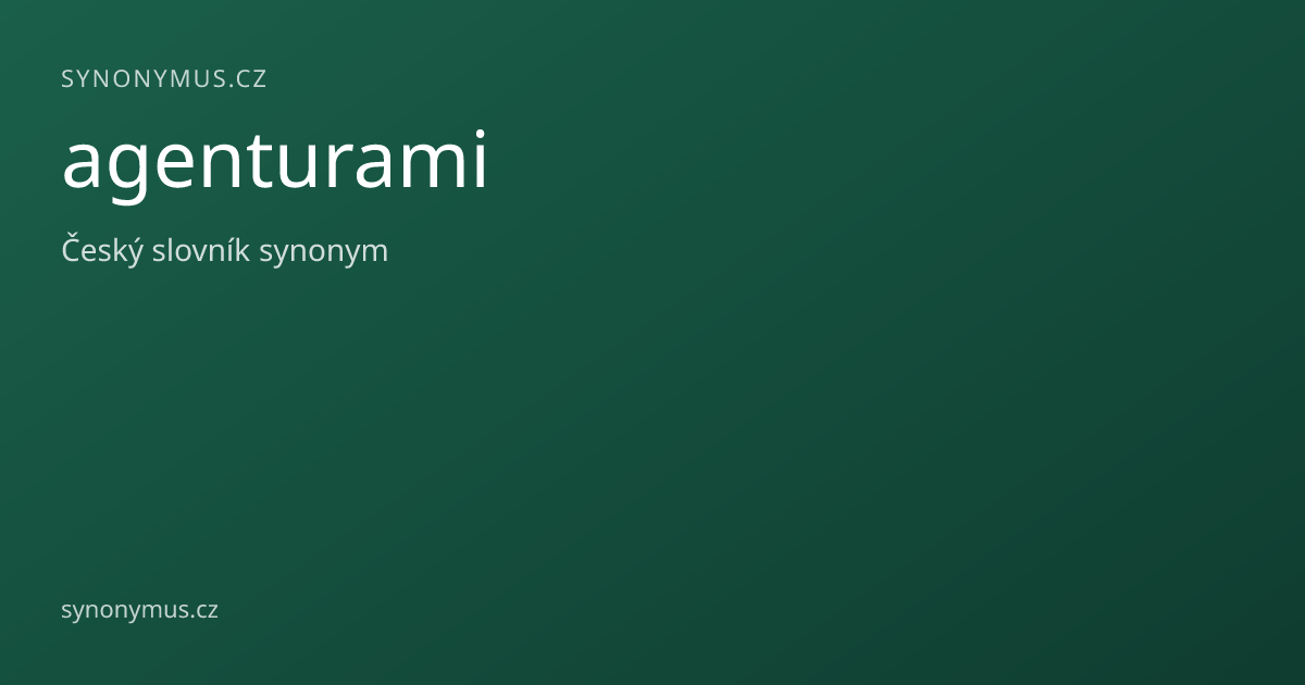 Náhled odkazu: agenturami