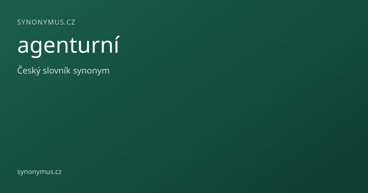 Náhled odkazu: agenturní