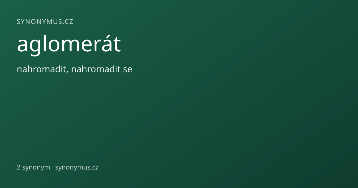 Náhled odkazu: aglomerát