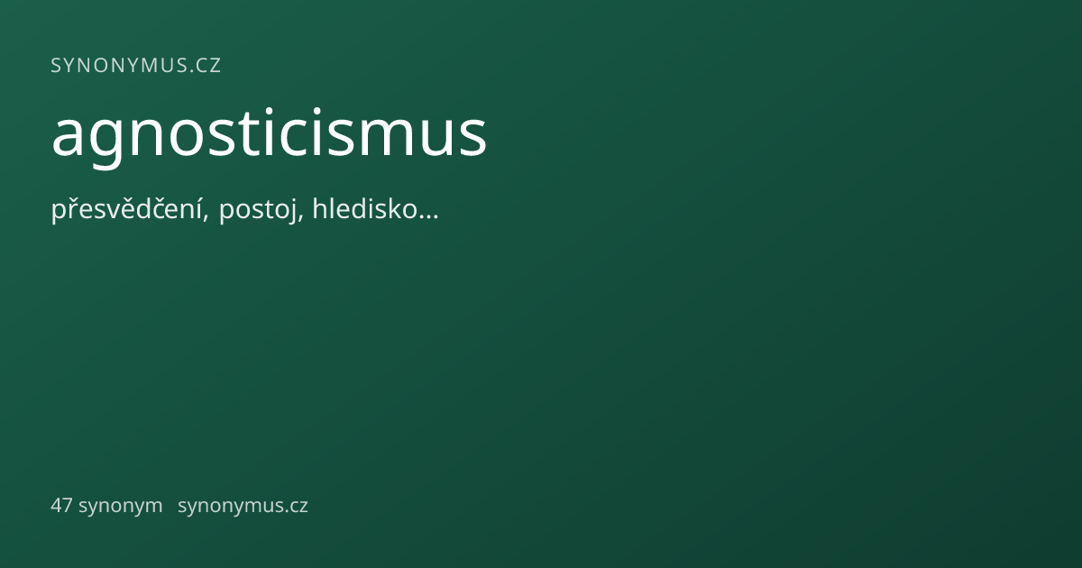 Náhled odkazu: agnosticismus