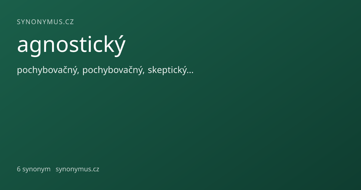 Náhled odkazu: agnostický