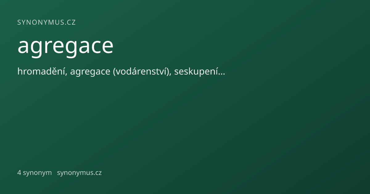 Náhled odkazu: agregace