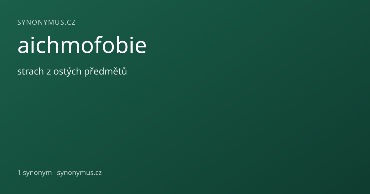 Náhled odkazu: aichmofobie