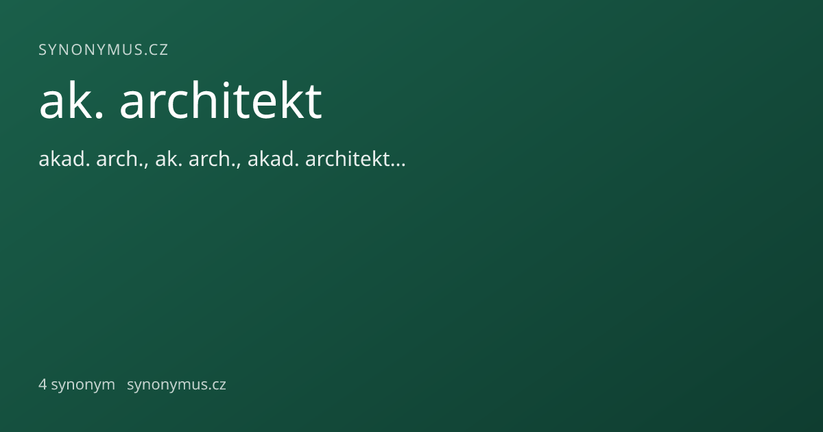Náhled odkazu: ak. architekt