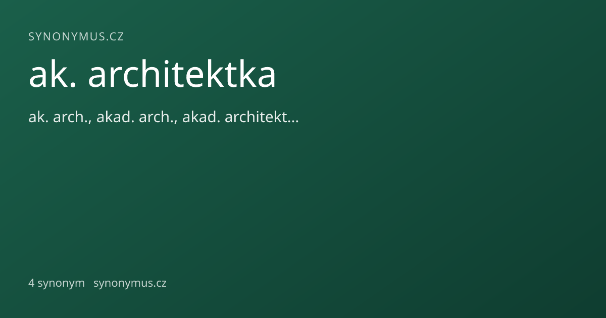 Náhled odkazu: ak. architektka