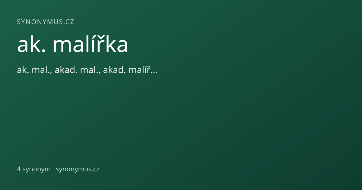 Náhled odkazu: ak. malířka