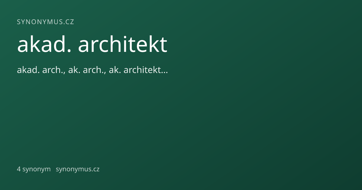 Náhled odkazu: akad. architekt