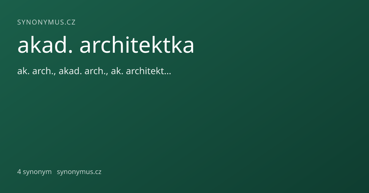 Náhled odkazu: akad. architektka