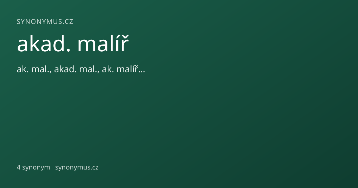 Náhled odkazu: akad. malíř