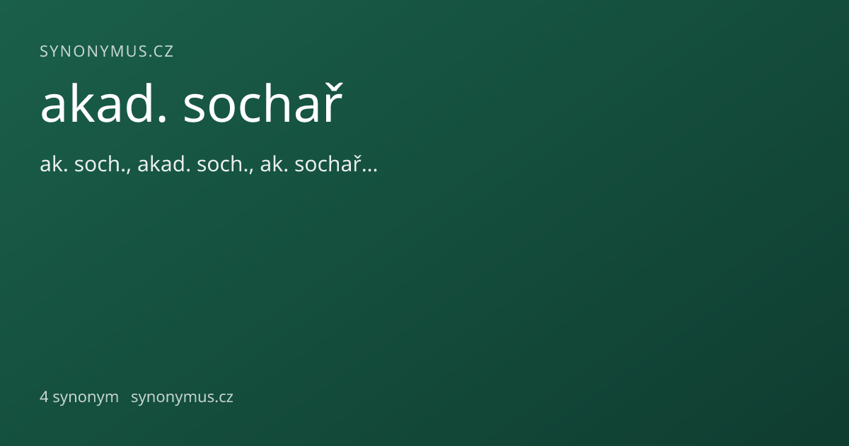 Náhled odkazu: akad. sochař