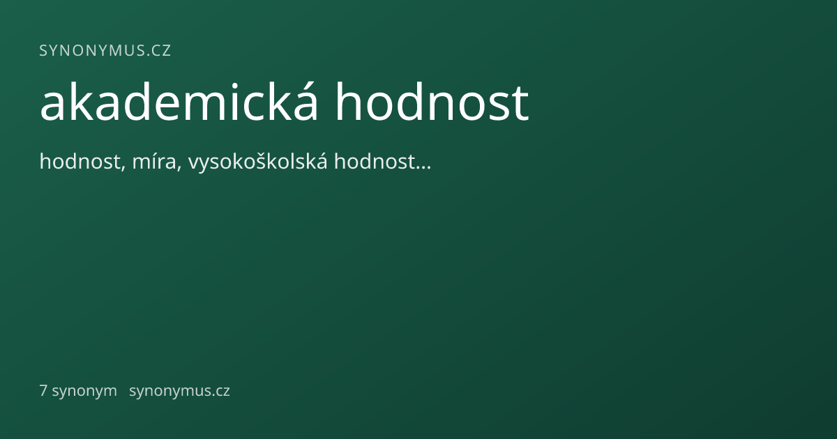 Náhled odkazu: akademická hodnost