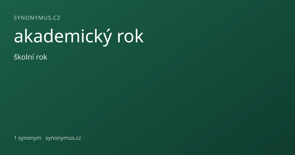 Náhled odkazu: akademický rok