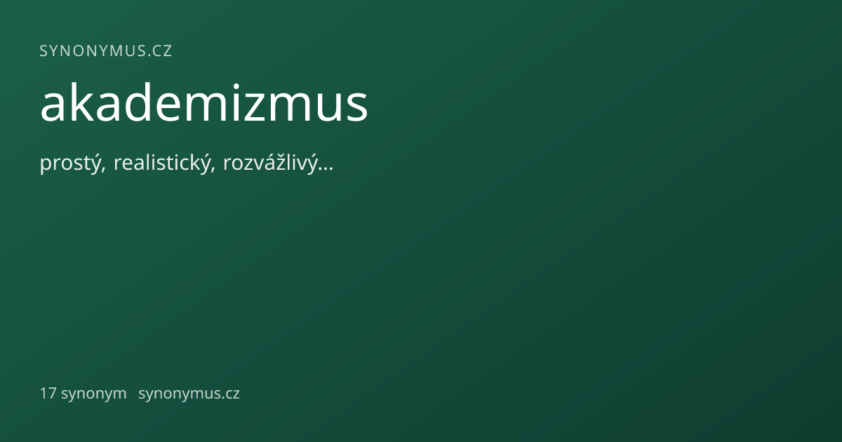 Náhled odkazu: akademizmus