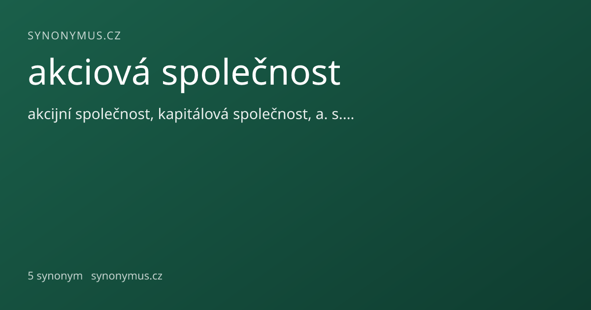 Náhled odkazu: akciová společnost