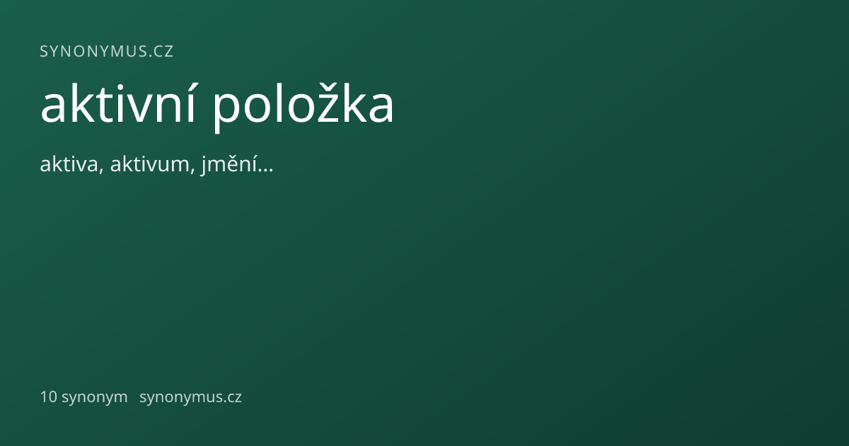 Náhled odkazu: aktivní položka
