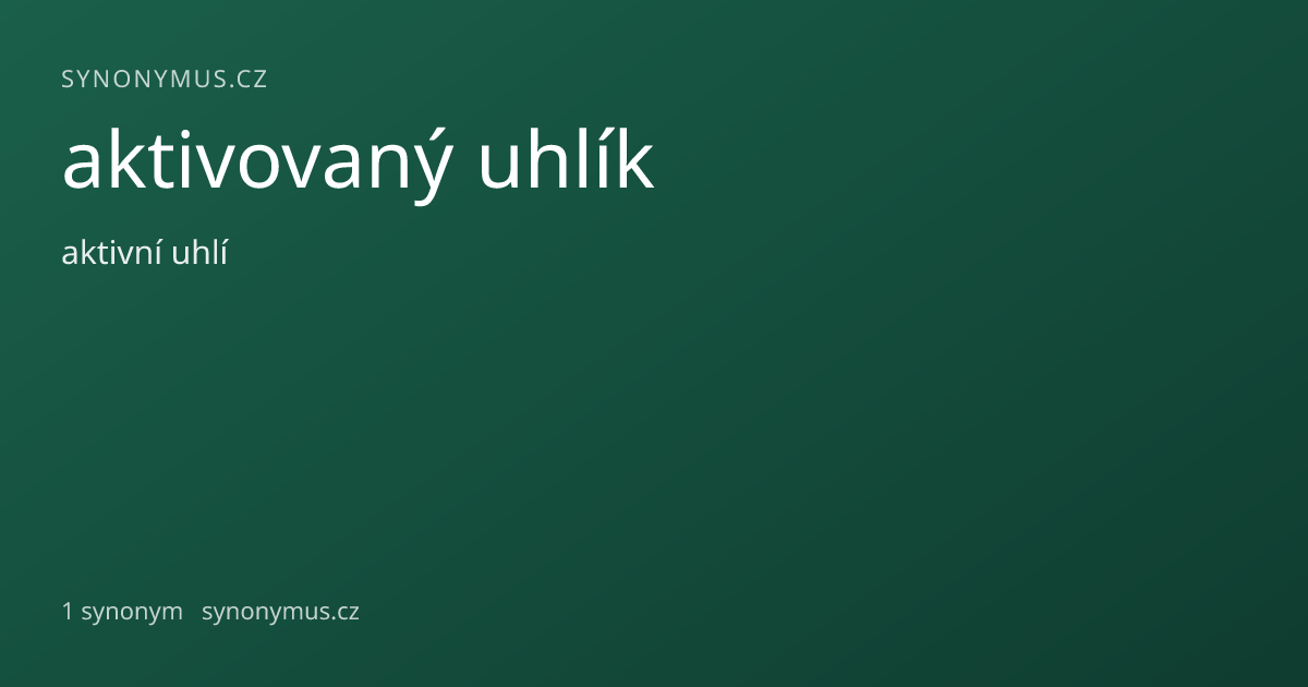 Náhled odkazu: aktivovaný uhlík