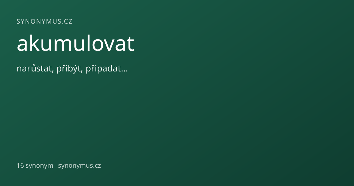 Náhled odkazu: akumulovat