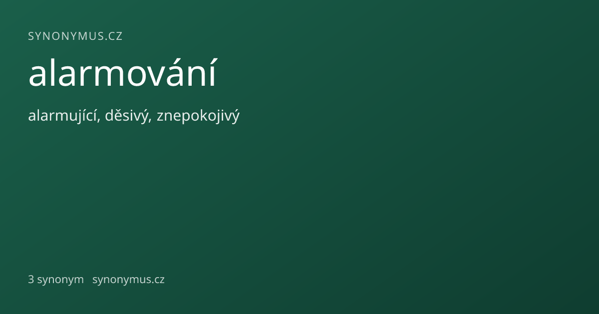 Náhled odkazu: alarmování